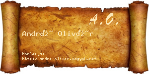 André Olivér névjegykártya