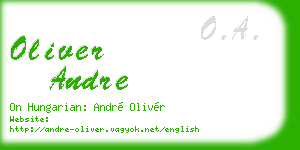 oliver andre business card