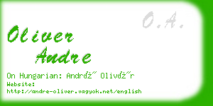 oliver andre business card